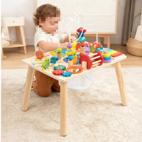 Fine Motor Skills Activity Table with Bead Maze Educational Wooden Activity Table Interactive Child-Centered Toy Multi-Sensory for Toddlers, Kids, Babies, Playroom, Nursery, Daycare