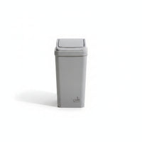 Covered Design Lidded Trash Can Matte Finish Swing-Top Trash Can Rounded Edges Wastebasket for Bathroom