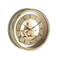 Roman Numeral Wall Clock Moving Gears Transparent Gear Clock Decorative Home Decor for Living Room