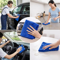 Soft Microfiber Car Towel and Microfibre Cloth, High Absorbency Microfibre Towel for Detailing, Plain Weave Royal Blue Cleaning Cloth