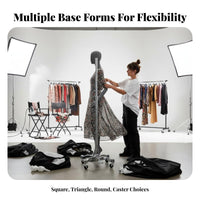With Caster Wheels Mannequin Stand Base Sturdy Mannequin Bottom Bracket Easy To Assemble Dress Form Support Stand Light Weight for Boutique Owners, Fashion Designers, Retail Shop S, Tailor Shop, Photo S, Craft Shows