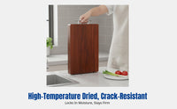 Hardwood Chopping Board, Black Ironwood Antibacterial Thick Cutting Board, Spore-Resistant Kitchen Board for Home