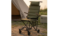 Camping Recliner Heavy Duty Portable Recliner Adjustable Recline Outdoor Furniture for Travel