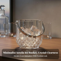 Acrylic Ice Container Shatterproof Clear Acrylic Ice Container Plastic Vino and Champagne Chiller Easy to Clean Multipurpose