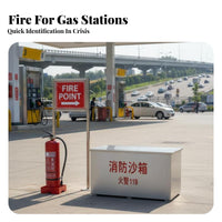 Fire Sand Box Thickened and Reinforced Firefighting Sand Container Rust Resistant Red Metal Fire Box for Officers, Gas Stations, Construction Sites