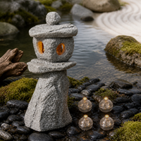 Japanese Zen Garden Stone Lantern Ornament for Micro Landscape Aquarium Bonsai Decor