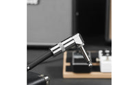Right Angle Guitar Cable Noise Resistance Straight to Right Angle Cable Unbalanced Unbalanced Audio Gear for Studio, Rehearsal