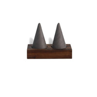 Jewelry Display Stand with Wood Base Velvet Jewelry Display Stand Countertop Multi-Functional for Boutiques, Dressing Tables
