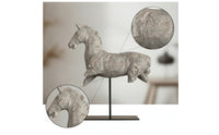 Horse Sculpture with Stand Stone Like Horse Sculpture Tabletop for Bookshelf