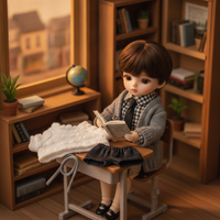 NEO Korean High School Uniform Style Outfit for 10cm Cotton Dolls