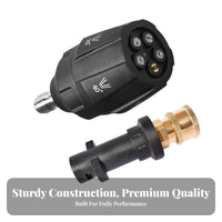 Rust Resistant 5-in-1 Pressure Washer Nozzle Long-Lasting Construction Multi-Angle Spray Nozzle for Car Washing