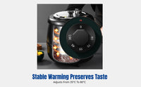 Electric Soup Kettle, Commercial Insulated Soup Pot, Stainless Steel, Buffet Restaurant, Temperature Control