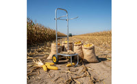 Solid Rubber Wheel Crop Bag Holder Trolley Heavy Duty Produce Collection Trolley Stable Base for Orchard