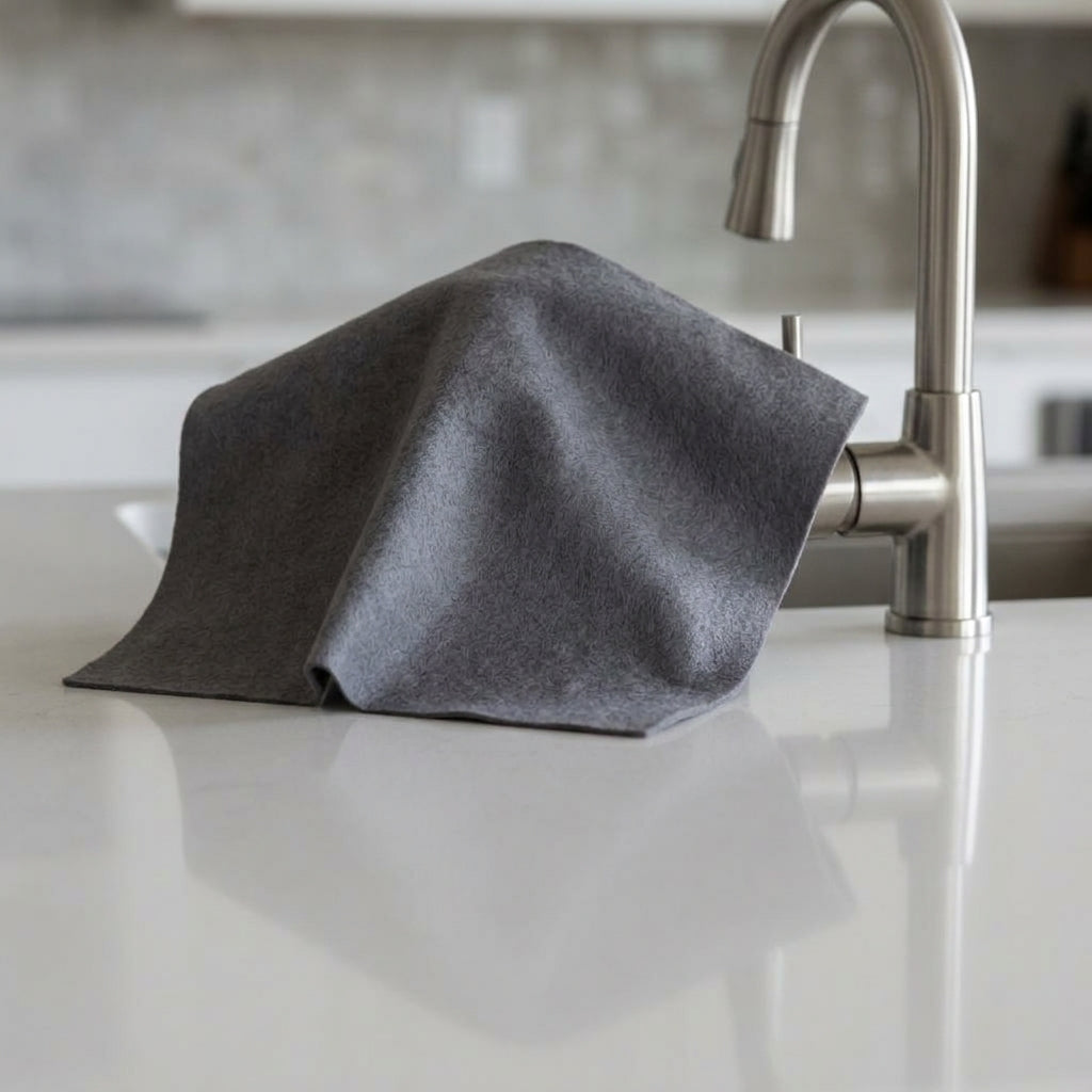 Non-shedding Microfibre Cloth Bathroom Drying Cloth, High Absorbency Smooth Microfiber for Glass and Mirrors, Non-marking Kitchen Use