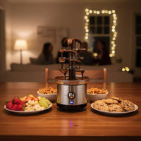 Double Controls 4-Tier Chocolate Fountain Easy to Clean Electric Chocolate Fondue Fountain Multi-Functional for Parties, Weddings, Buffets