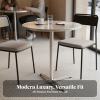 Contemporary Circular Dining Table Lamp Luxury Small Space Dining Table Rounded Edges Home Furniture for Cafe Owners, Homeowners, Kitchen, Living Room
