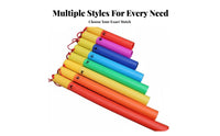 8 Pieces Rainbow Colored 8-Note Diatonic Sound ability Development 8-Tone Diatonic tube set Interactive Play Music Education Tool Promotes collaborative building for educators, Kindergarten, Home