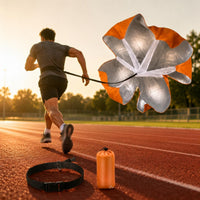 Collapsible Sprint Training Parachute Lightweight Sprint Parachute Textile Canopy Speed Chute Waist Belt for Runners, Football Players, Athletes