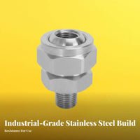 Long-Lasting Stainless Steel Swivel Nozzle Connector Wear-Resistant Universal Angle Adjustment Spray Head for Dust Suppression