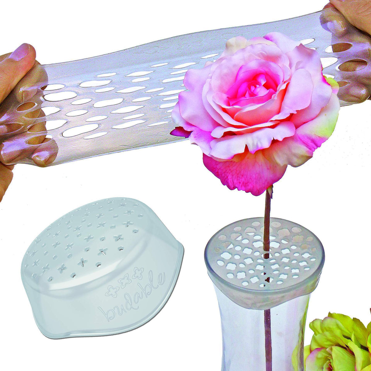 Budable Flower Arranger Transparent Spiral Stem Holder for Flower Arrangement