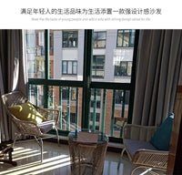 户外藤编桌椅组合庭院花园室外露台阳光房懒人阳台休闲藤椅三件套 藤椅（铝框架）
