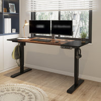 Built-in Keypad Electric Standing Desk Two-Leg Frame Height Adjustable Desk Rectangular Tabletop Height Adjustable Workstation Flat Desktop