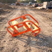 Heavy Duty Cable Laying Pulley Triangular Cable Guide with Three Rollers Red Sheave Reinforced for Shaft-Mouth Routing