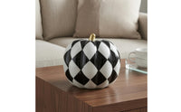 Golden Stem Pumpkin Decor Large Ceramic Ornament Heavy Home Decoration