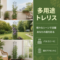 Metal Plant Trellis 65cm, Iron Fence, for Clematis, Climbing Roses, Home Gardening, Outdoor Installation, Easy Assembly