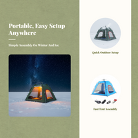 Outdoor Camping, Ice Fishing Tent, Fiberglass Frame Shelter