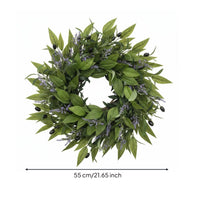 Artificial Olive Wreath Realistic Look Artificial Flower Wreath Easy to Hang Home Decor for Patio