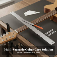5 Pieces Fretboard Protectors Guitar Fret Leveling Tool Kit All-in-Single Guitar Fretwork Tool Set Professional Grade for Workshop