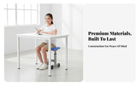 Student Desk and Chair Set Construction Kids Study Table Rounded Corners children's Writing Desk for Students, Boys, Classroom, Homework, Home