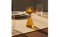Minimalist Design Crystal Tealight Holder Elegant Design Glass Candlestick Accent Rhinestone Ball Candle Stand for Dining Table, Restaurant, Living Room, Wedding