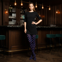 Vintage Polka Dot Velvet Jacquard Tights for Women, Anti-Snagging Pantyhose