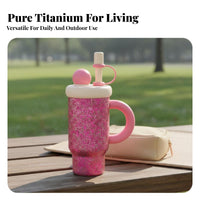 Large Capacity Tea Infuser Tumbler No Metal-Like Aftertaste Insulated Tea Infuser Mug Included for Travelers, Office Workers