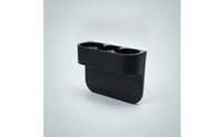 Space-Saving Car Seat Space Organizer with Cup Holder Universal Car Seat Space Storage Box Slim Auto Console Side Storage Box Compact for Commuters