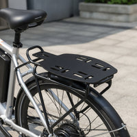 Rear Trunk Support Plate Black Cargo Box Support Plate Rear Cargo Rack Slotted Flat for Cyclists, Electric Bicycles