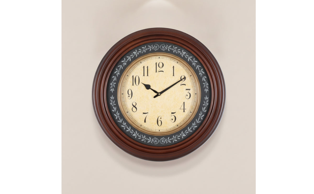 Wall Clock with Wood Frame Large Silent Wall Clock Decorative for Entryway