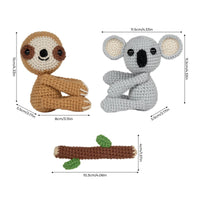 All Materials Included Sloth and Koala Crochet Kit Gift Ready Stuffed Creature DIY Craft Kit for Beginners, Crafters