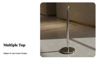 Weighted Base Rope Stanchion Rust-Resistant Stainless Steel Stanchion Elegant Design VIP Rope Barrier Post Easy to Assemble for Venue Managers, Party Hosts, Business Owners, Hotels, Red Carpet Events, Airports, Exhibitions
