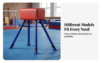 Angled Legs Adjustable Vaulting Horse Upholstered Training Horse for Children