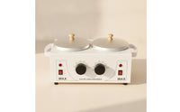 Double Depilatory Melter Countertop Two-Chamber Depilatory Warmer Appliance Electric for Estheticians, Spas, Home Waxing