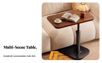 Height Adjustable C-Shaped Rolling Desk Movable with casters C-Shaped Rolling Table Multi-Functional Household Furniture Space-Saving Design for Home Workers, Apartment Dwellers, Students, Bedroom, Living Room, Small areas, Balcony