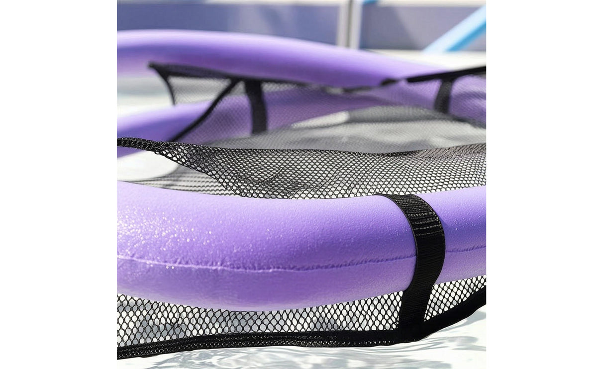 Comfortable Water Floating Chair with Mesh Seat Detachable Pool Lounger with Mesh Seat High-Density Foam Pool Lounger with Arm Rings Solid-Core for Adults, Vacation