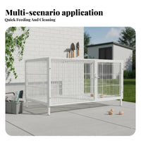 Easy to Clean Heavy-Duty Bar Enclosure Large Space Dog Kennel Rust-Resistant Pet Crate Secure Lock for Chicken Keepers, Breeders, Rabbit Owners, Kennels, Outdoor, Backyard, Balcony