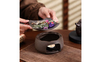 Warmer with Removable Tray Compact Ceramic Tea Warmer Space-Saving