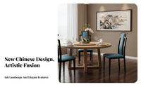 New Chinese Design Armless Backrest Chair Stable and Sturdy High-Back Yoke Chair Versatile Design Commercial Seating for Restaurant Owners, Interior Designers, Hotel Managers, Dining Room, Tea House, Private Club, Kitchen