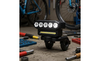 High Brightness LED Cycle Light with Alert Power Display Cycle Headlight Long Battery Life for Cyclists