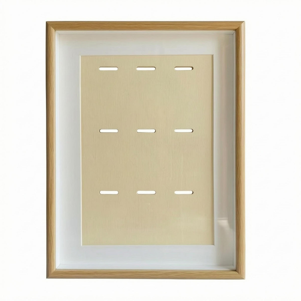 Wooden Medal Frame Clear Front Panel 9 Medal Display Frame Dust Protection